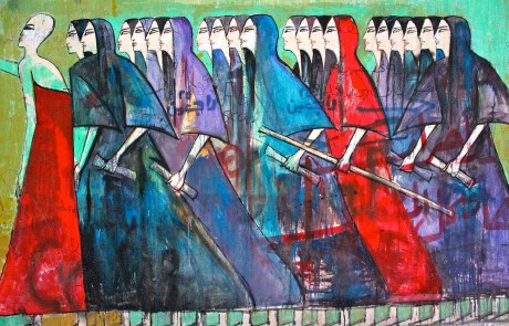 Alaa Awad - Mural - Marching Women -Cairo - 2012
