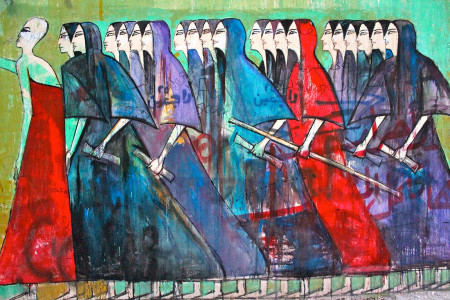 Alaa Awad - Mural - Marching Women  -Cairo - 2012 Alaa Awad - Mural - Marching Women -Cairo - 2012