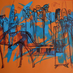 Drawing by artist Alaa Awad from Luxor Drawing by artist Alaa Awad from Luxor