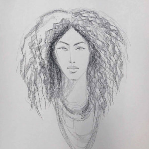 Sarah, 50 x 70, charcoal on paper, 2018 (sold)
Exhibition of artist Alaa Awad - The West Bank in Cairo / Egypten 2018 Exhibition of artist Alaa Awad - The West Bank in Cairo / Egypten 2018