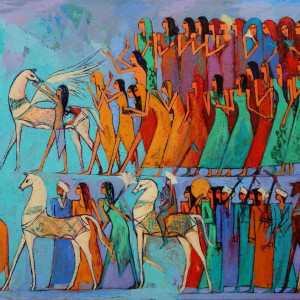 The White Horses, 120 x195 cm, oil on canvas, 2016 (sold)