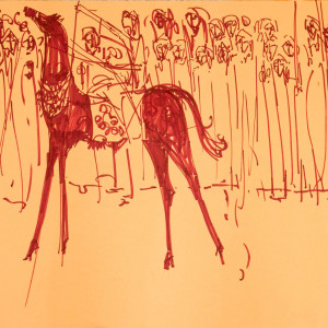 Mormah 3, 50 x 70 cm, pen on paper, 2016