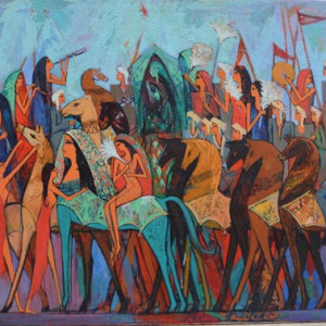 The Parade, 240 x 150 cm, oil on canvas, 2017 (sold)