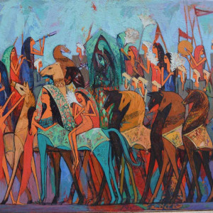 The Parade, 240 x 150 cm, oil on canvas, 2017 (sold)
