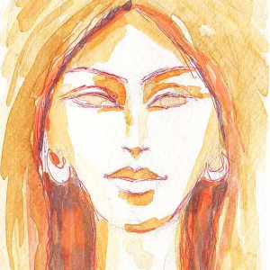 The princess - 10 cm x 15 cm - watercolor on paper