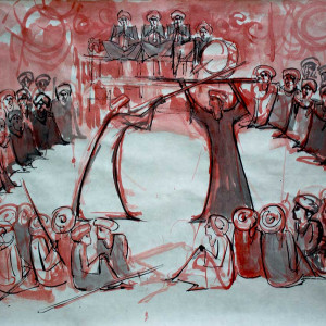 Alaa Awad - egypten artist- drawing on rice paper with Chinese Ink on rice paper from 2019 (Cairo / Luxor) Alaa Awad - egypten artist- drawing on rice paper with Chinese Ink on rice paper from 2019 (Cairo / Luxor)