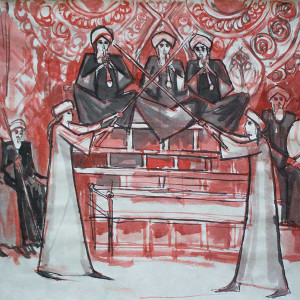 Alaa Awad - egypten artist- painting on rice paper with Chinese Ink on rice paper from 2019 (Cairo / Luxor) Alaa Awad - egypten artist- painting on rice paper with Chinese Ink on rice paper from 2019 (Cairo / Luxor)