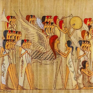 alaa awad - the artist - علاء عوض - painting on Papyrus alaa awad - the artist - علاء عوض - painting on Papyrus