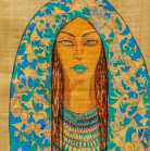 alaa awad - the artist - علاء عوض - painting on Papyrus alaa awad - the artist - علاء عوض - painting on Papyrus