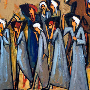 Oil on canvas , 150 × 300 cm Suez canal 2019