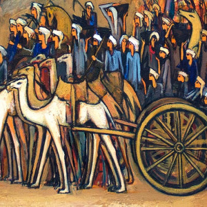 Oil on canvas , 150 × 300 cm Suez canal 2019