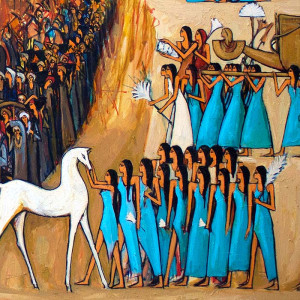 Oil on canvas , 150 × 300 cm Suez canal 2019